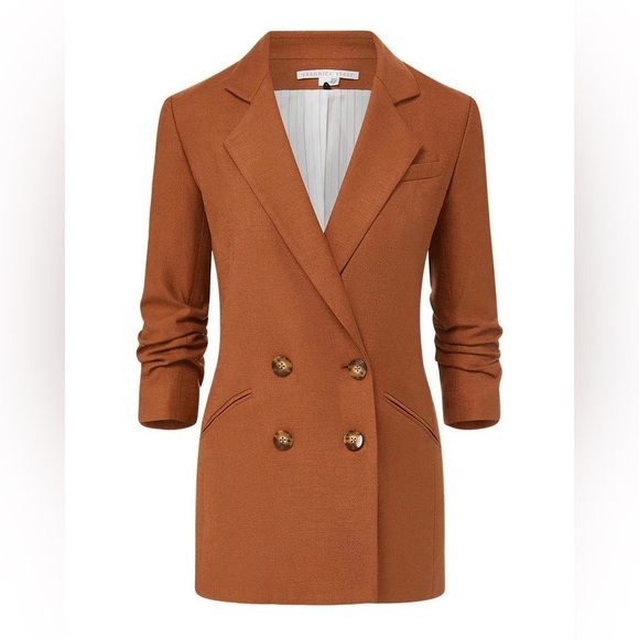 New! Veronica Beard Brown/Red Rupert Dickey Blazer Jacket ♥️ size 8 - Picture 7 of 13